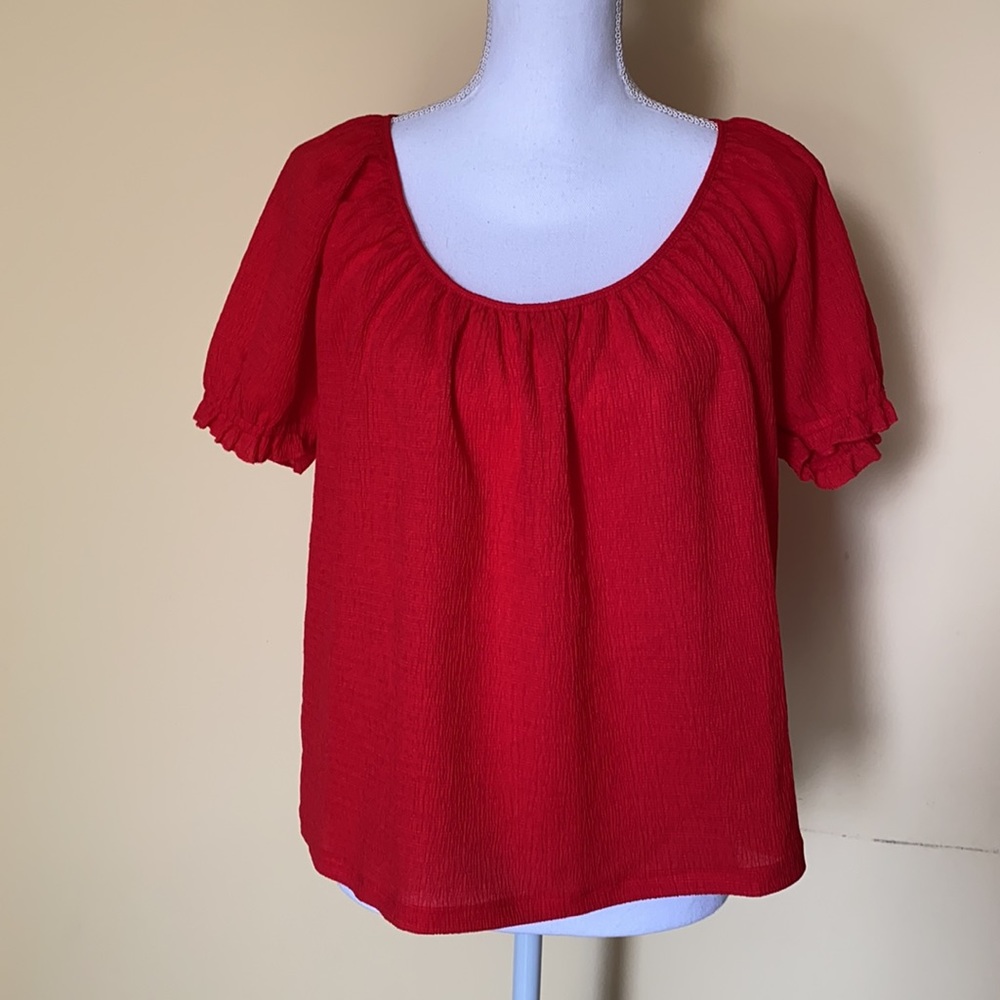 Madewell Texture & Thread Peasant Top size M - Picture 7 of 16